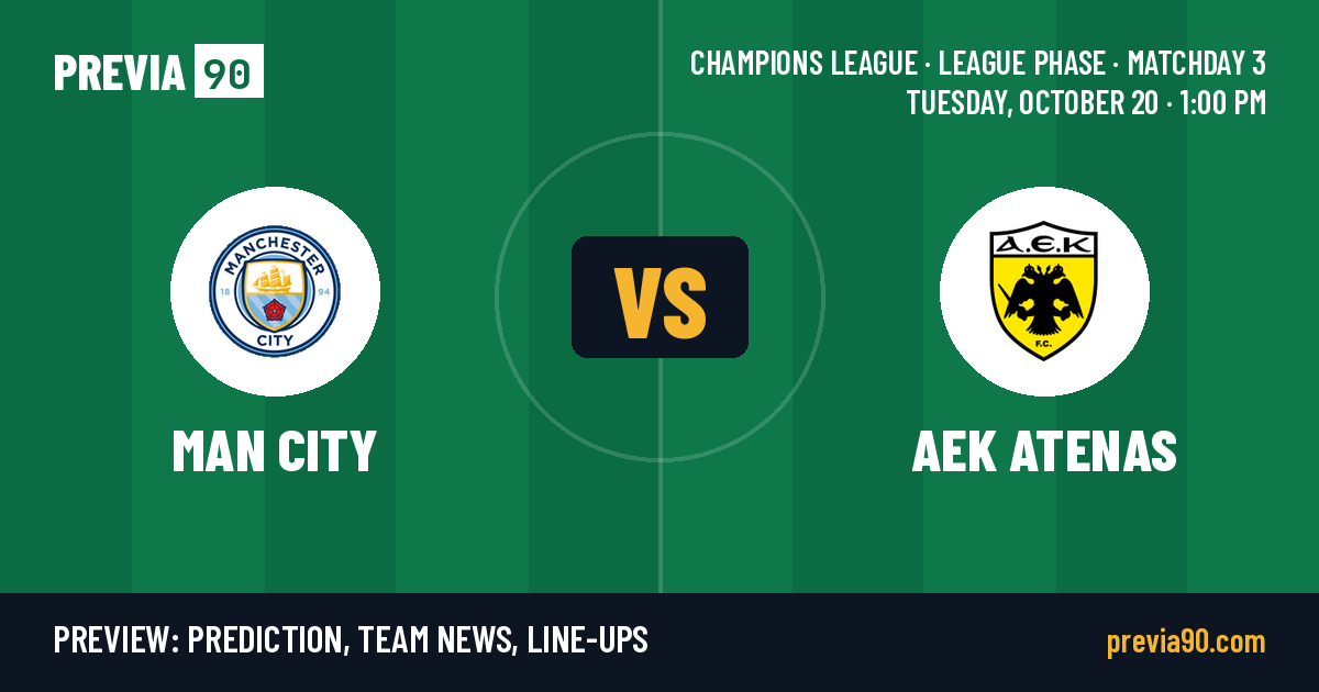 Manchester City vs AEK Athens FC